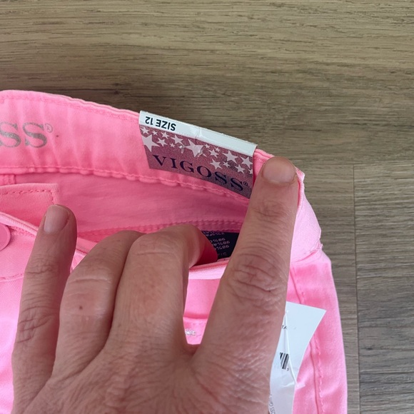 NWT Girls pink skinny Jeans Vigoss size 12 - Picture 5 of 9